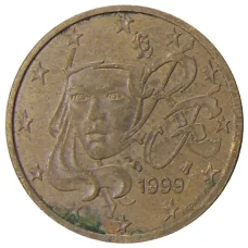 Монета 2 евроцента 1999 года Франция (аверс)