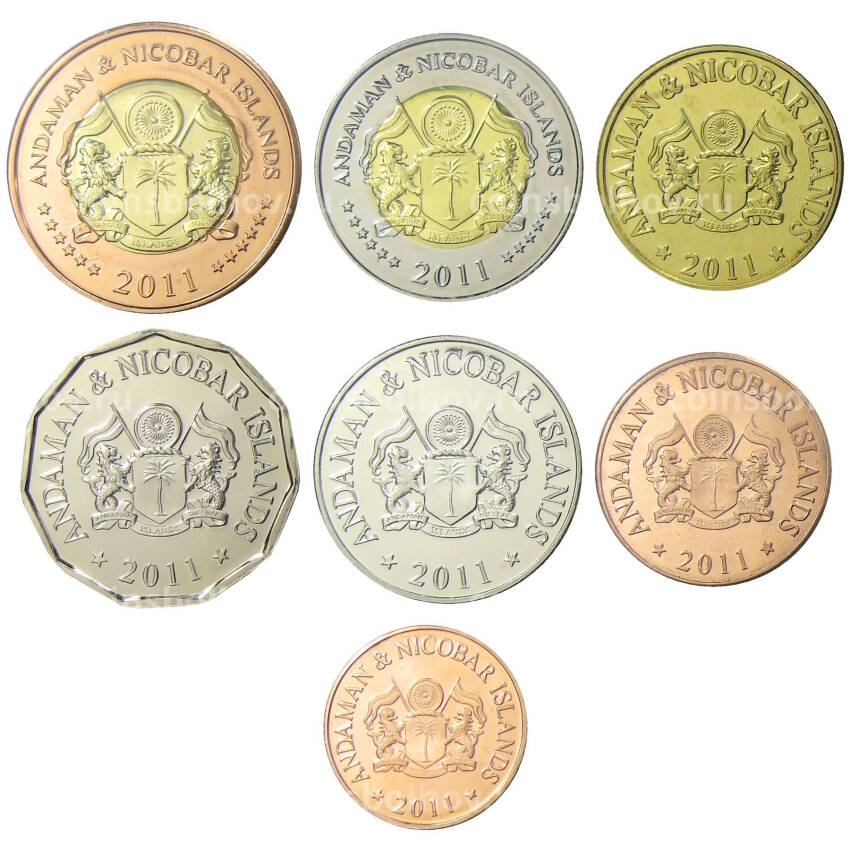 Набор монет 2011 года Андамандские и Никобарские Острова (вид 2)