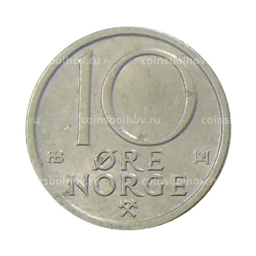 Монета 10 эре 1976 года Норвегия (вид 2)