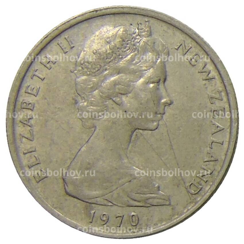 Монета 5 центов 1970 года Новая Зеландия (вид 2)