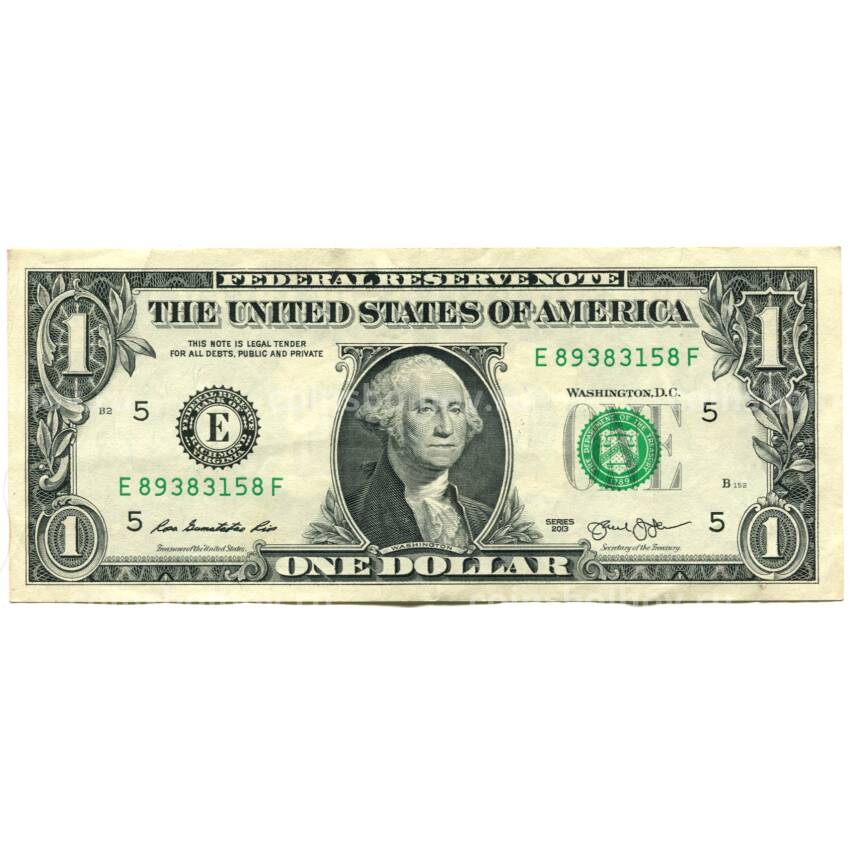 Банкнота 1 доллар 2013 года США