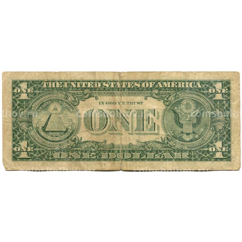 Банкнота 1 доллар 1988 года США (вид 2)