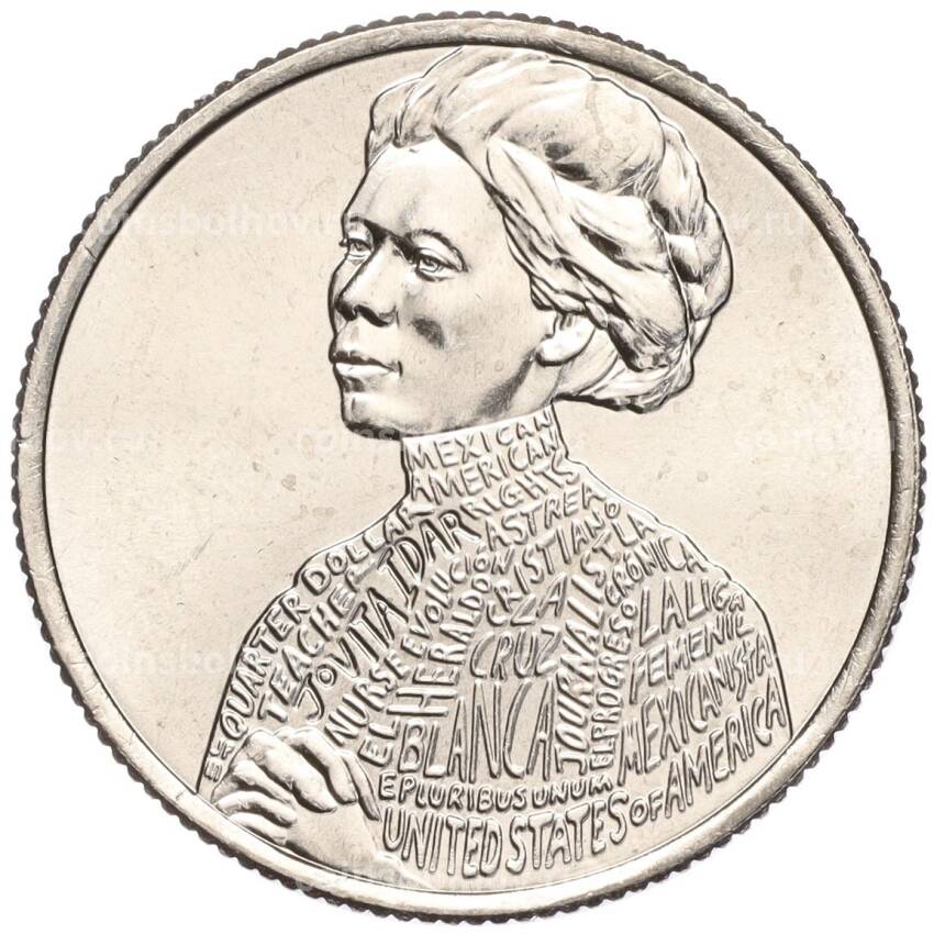 Монета 1/4 доллара (25 центов) 2023 года D США «Американские женщины — Джовита Идар»