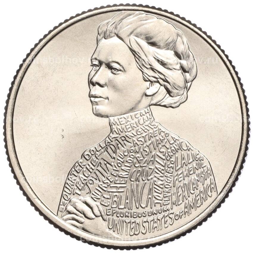 Монета 1/4 доллара (25 центов) 2023 года P США «Американские женщины — Джовита Идар»