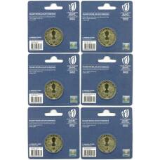 Набор из 6 монет 1/4 евро 2023 года Франция «Чемпионат мира по регби 2023 во Франции» (в блистерах) (вид 2)