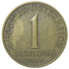 Монета 1 шиллинг 1983 года Австрия (аверс)