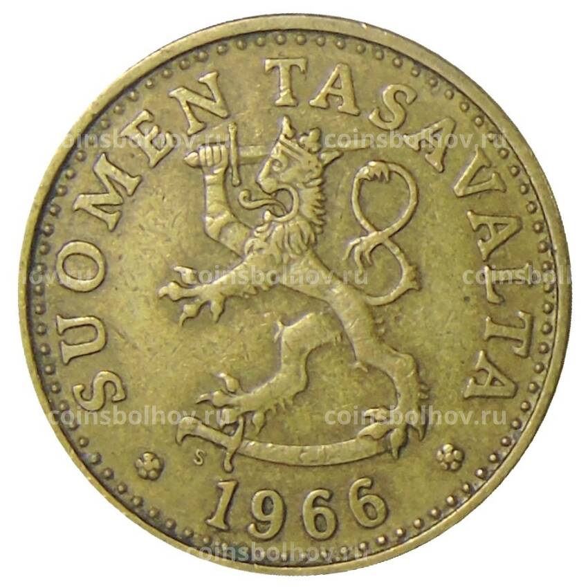 Монета 20 пенни 1966 года Финляндия