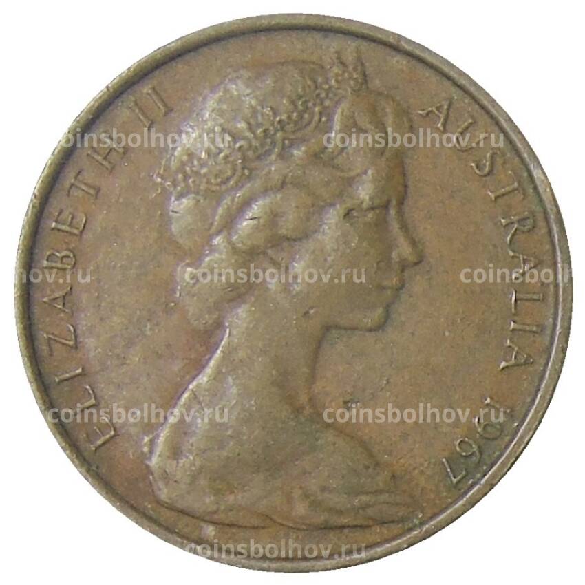 Монета 2 цента 1967 года Австралия