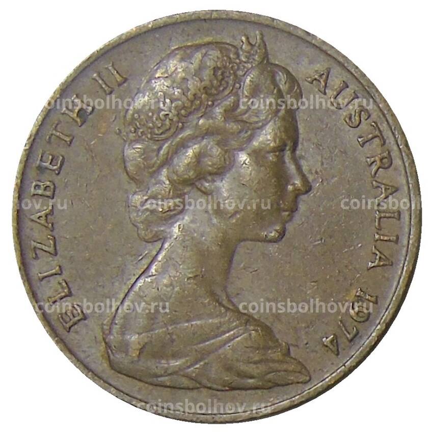 Монета 2 цента 1974 года Австралия