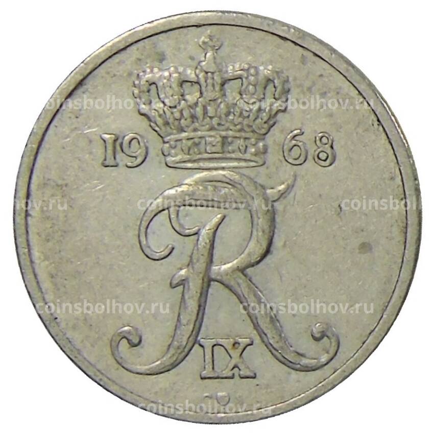 Монета 10 эре 1968 года Дания