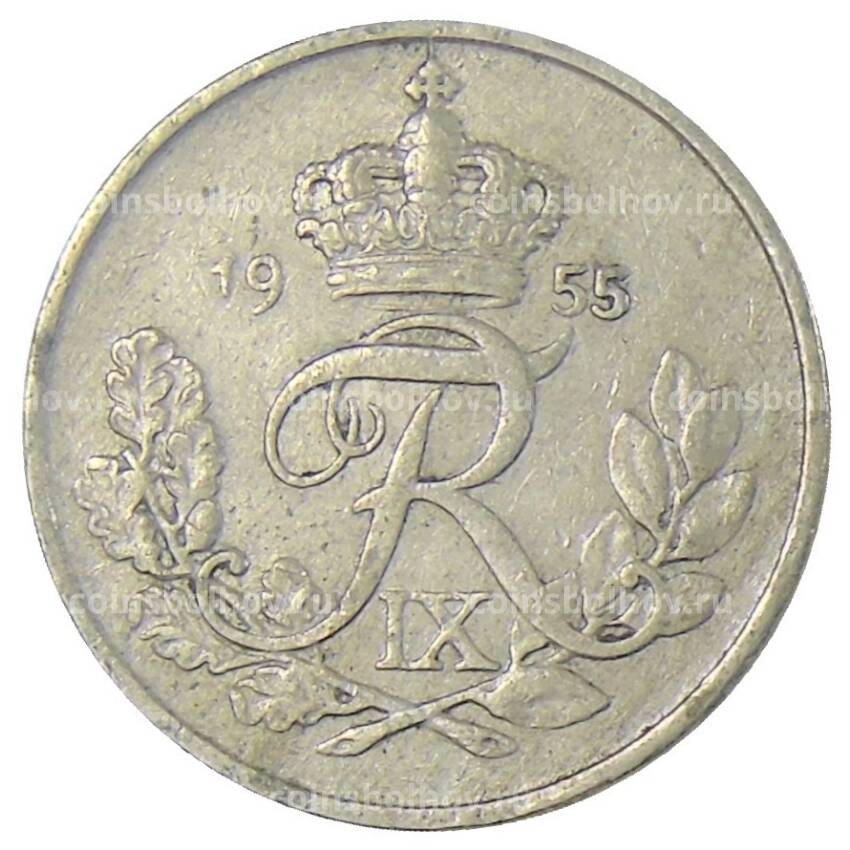 Монета 10 эре 1955 года Дания