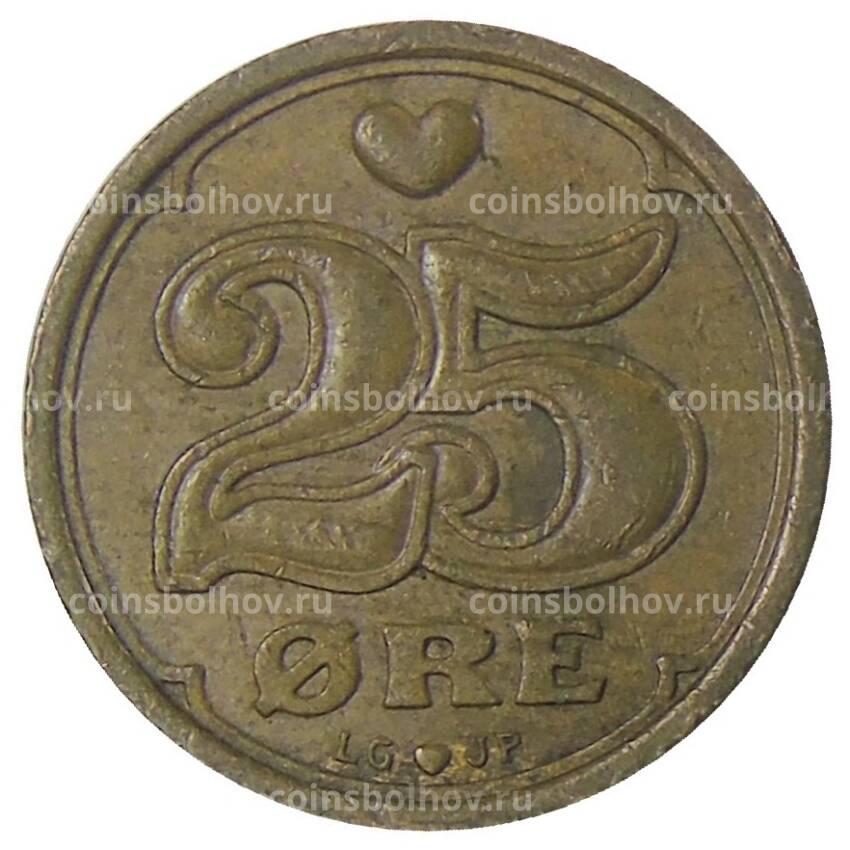 Монета 25 эре 1991 года Дания (вид 2)