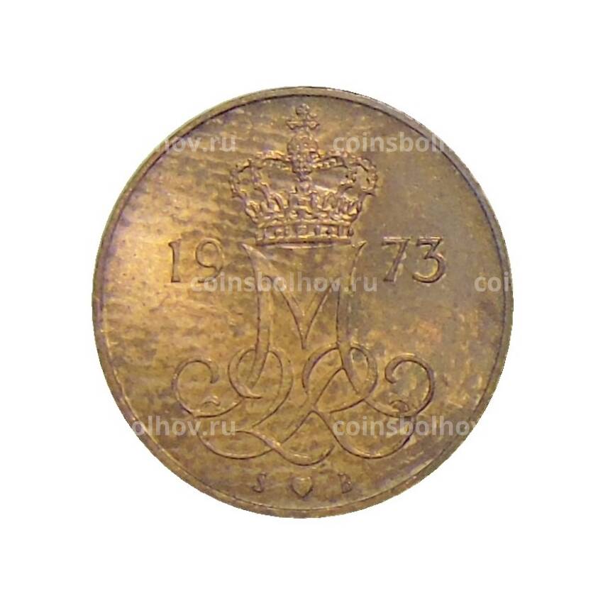 Монета 5 эре 1973 года Дания