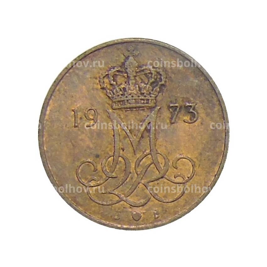 Монета 5 эре 1973 года Дания