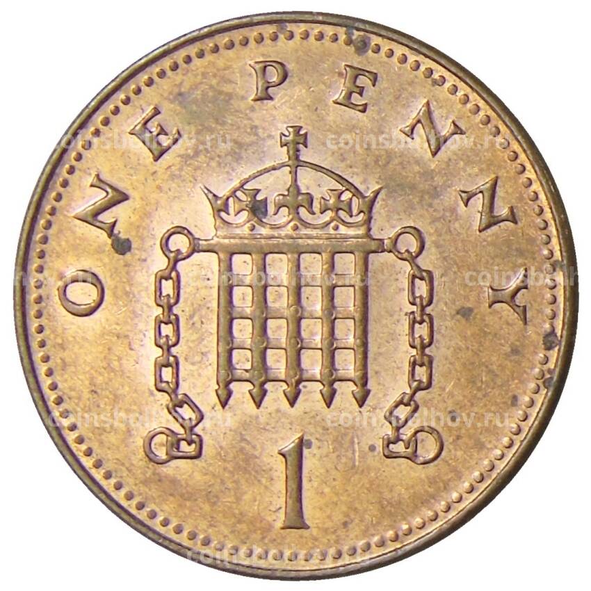 Монета 1 пенни 2002 года Великобритания (вид 2)