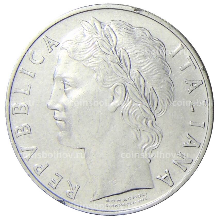 Монета 100 лир 1968 года Италия (вид 2)
