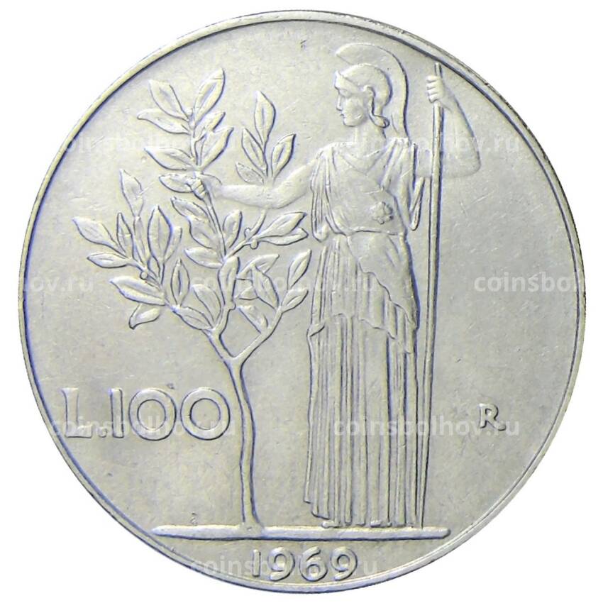 Монета 100 лир 1969 года Италия