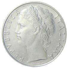 Монета 100 лир 1969 года Италия (реверс)