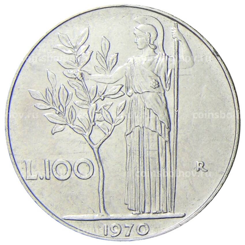 Монета 100 лир 1970 года Италия