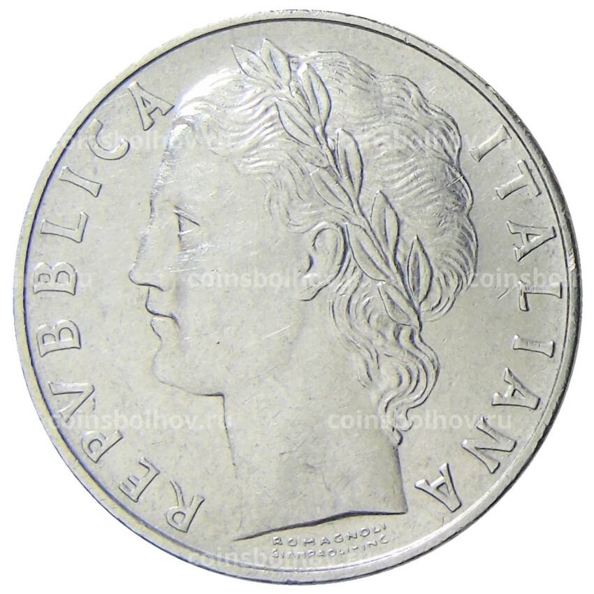 Монета 100 лир 1970 года Италия (вид 2)