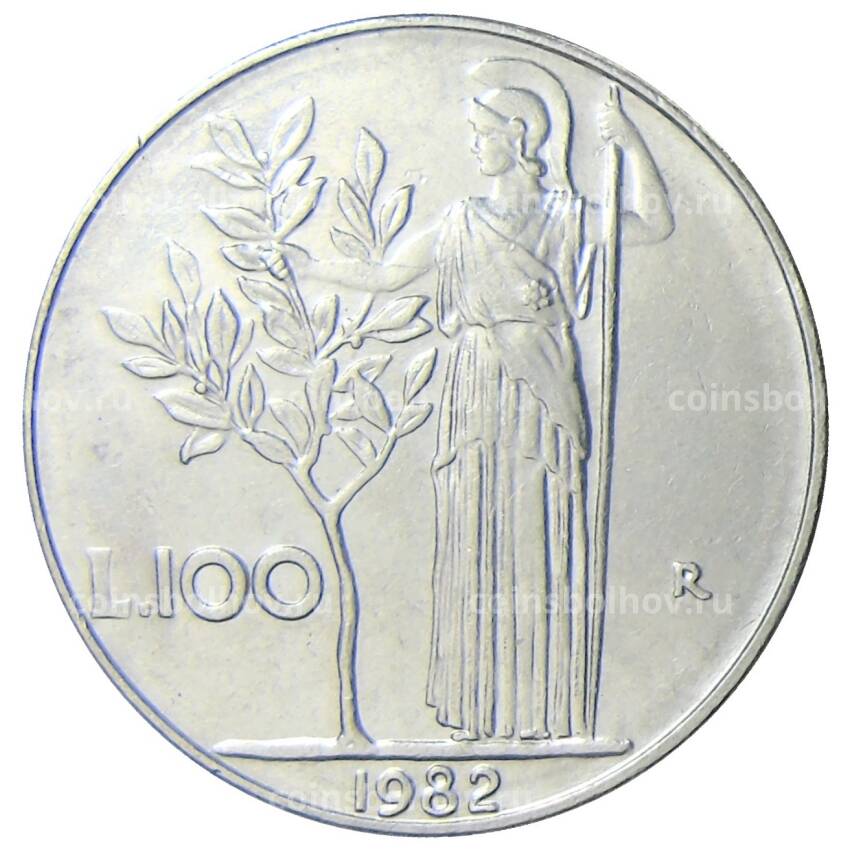 Монета 100 лир 1982 года Италия