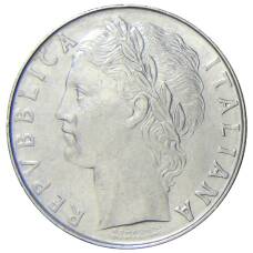 Монета 100 лир 1982 года Италия (реверс)