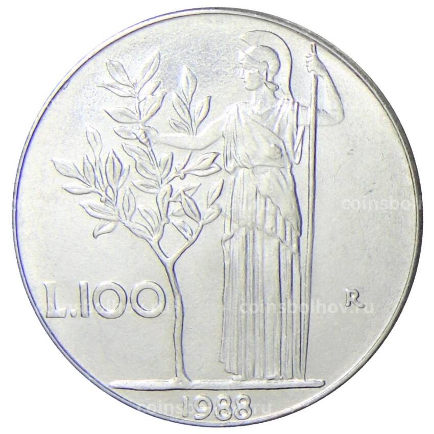 Монета 100 лир 1988 года Италия