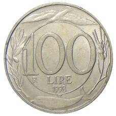 Монета 100 лир 1998 года Италия (аверс)
