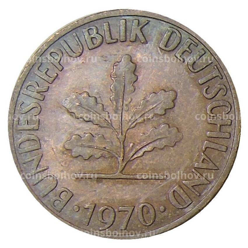 Монета 1 пфенниг 1970 года G Германия