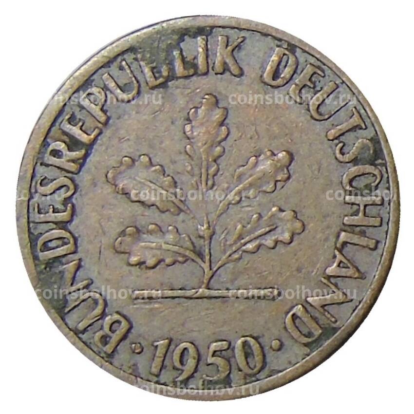 Монета 1 пфенниг 1950 года J Германия