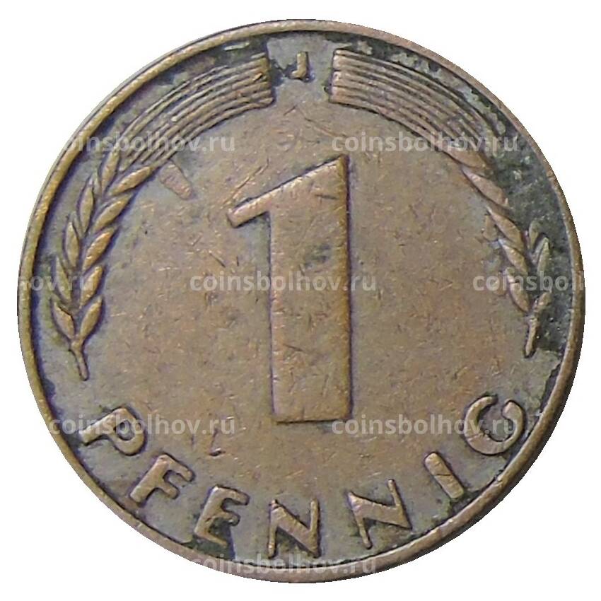 Монета 1 пфенниг 1950 года J Германия (вид 2)