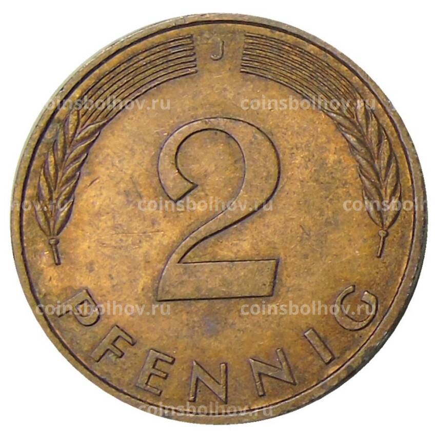Монета 2 пфеннига 1985 года J Германия (вид 2)