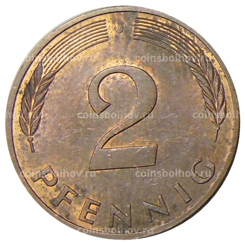Монета 2 пфеннига 1983 года J Германия (вид 2)