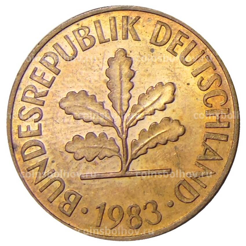 Монета 2 пфеннига 1983 года G Германия