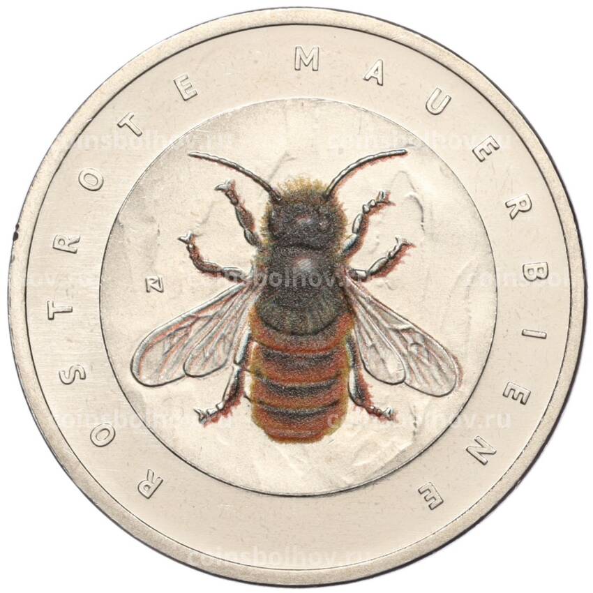 Монета 5 евро 2023 года D Германия «Чудесный мир насекомых — Рыжая осмия»