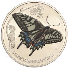 Монета 5 евро 2023 года G Германия «Чудесный мир насекомых — Махаон» (аверс)