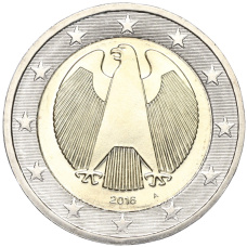 Монета 2 евро 2016 года А Германия (аверс)