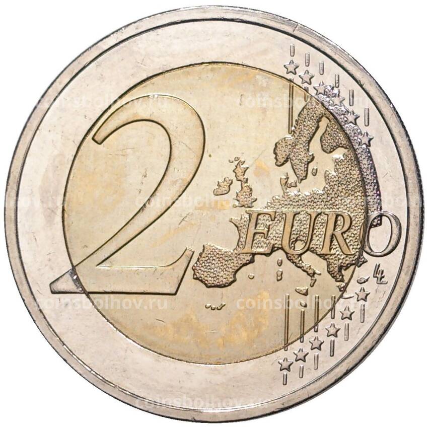 Монета 2 евро 2016 года Греция — 120 лет со дня рождения Димитриса Митропулоса (вид 2)