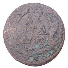 Монета Денга 1749 года (аверс)