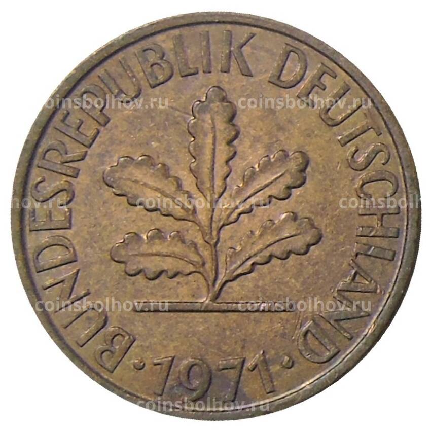 Монета 1 пфенниг 1971 года J Германия