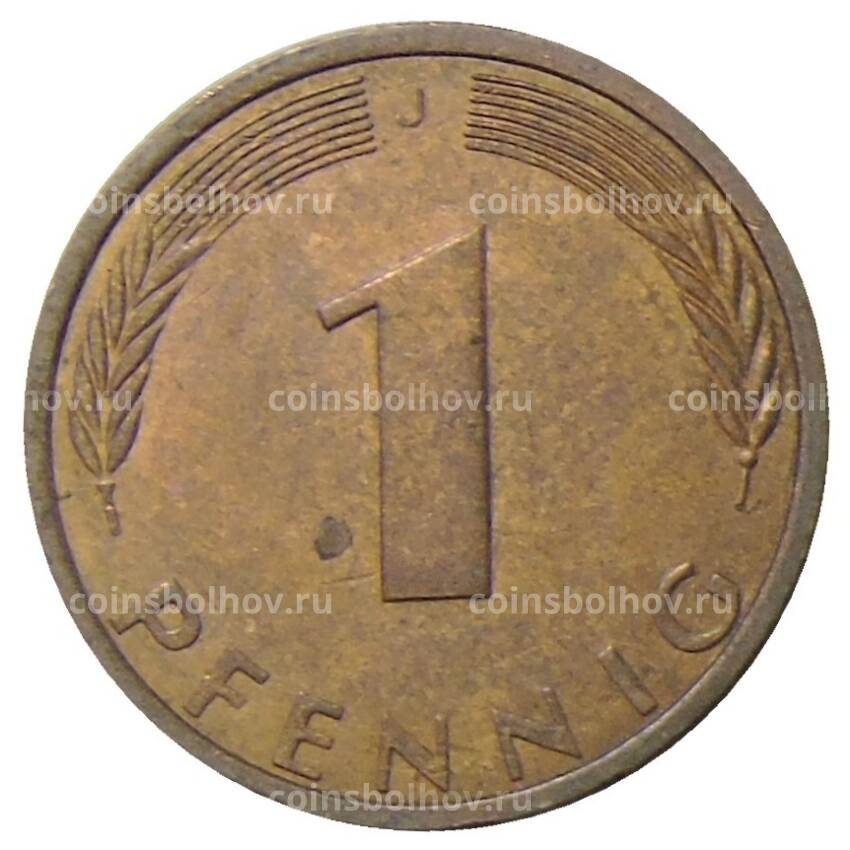 Монета 1 пфенниг 1971 года J Германия (вид 2)
