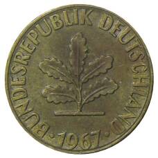 Монета 5 пфеннигов 1967 года  D Германия (аверс)