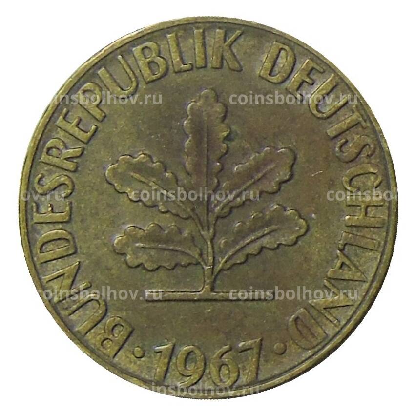 Монета 5 пфеннигов 1967 года  D Германия