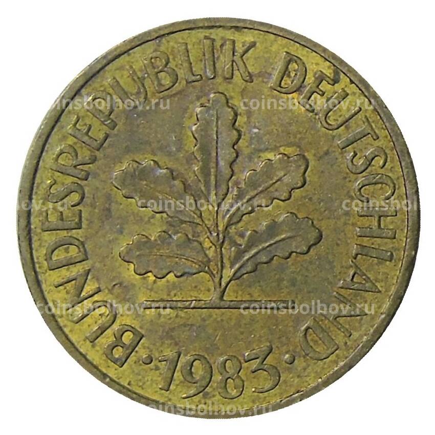 Монета 5 пфеннигов 1983 года  J Германия