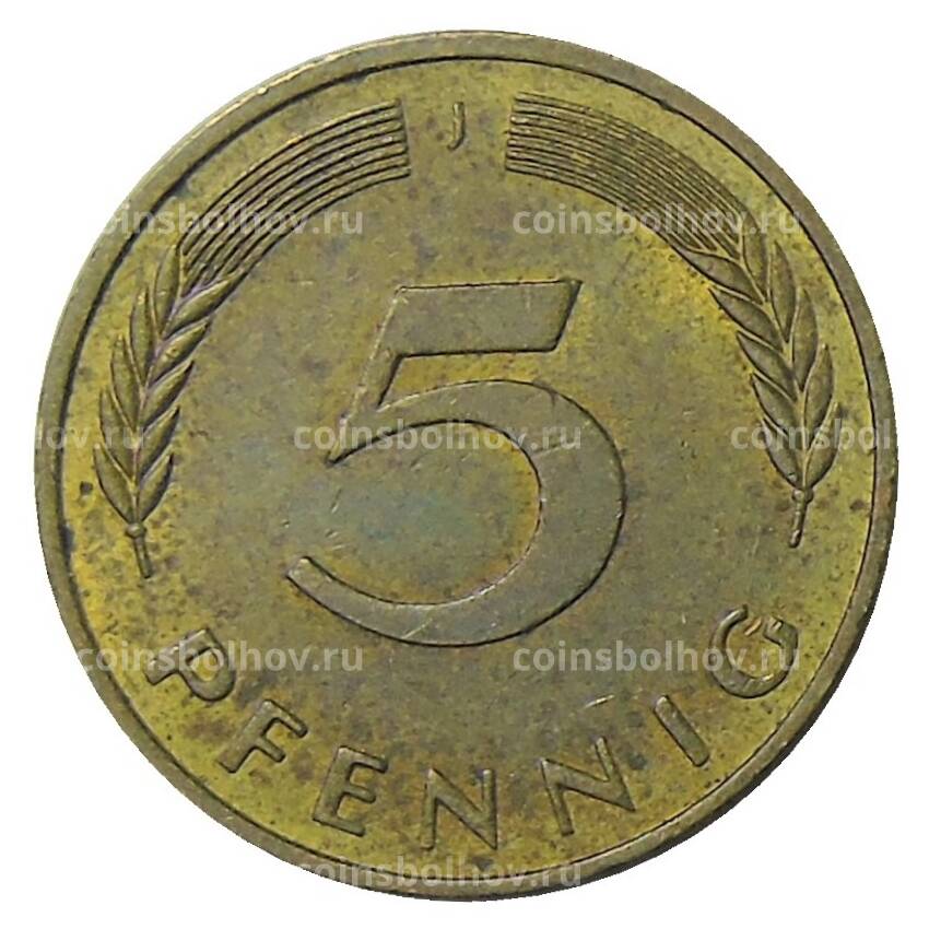 Монета 5 пфеннигов 1983 года  J Германия (вид 2)