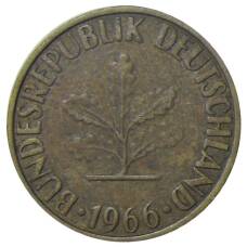 Монета 10 пфеннигов 1966 года  G Германия (аверс)