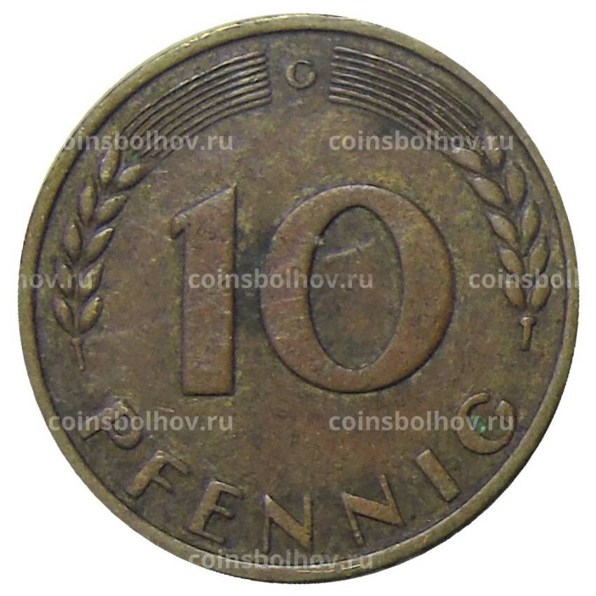 Монета 10 пфеннигов 1966 года  G Германия (вид 2)