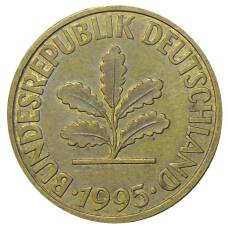 Монета 10 пфеннигов 1995 года  G Германия (аверс)