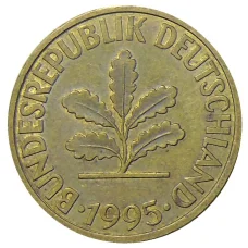 Монета 10 пфеннигов 1995 года  G Германия (аверс)