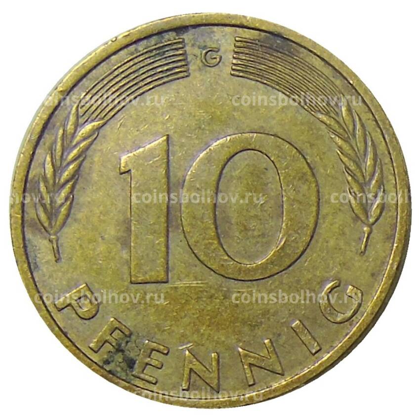 Монета 10 пфеннигов 1995 года  G Германия (вид 2)